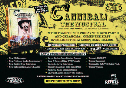 Cannibal! The Musical Blue Ray - Euro Release Pre- Order (Ships 12/17/24)